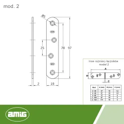Łącznik budowlany 100x19mm mod.2 żółty ocynk
