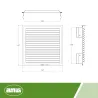 Kratka wentylacyjna 2-165x165 alu. biała Promocja do wyczerpania zapasów
