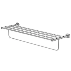 Półka ażurowa z wieszakiem na ręczniki chrom 655mm mod. GORLIZ-1 (D)