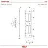 Zaczep kątowy 194x22x4mm mosiądzowany prostokątny do zamków PATENT
