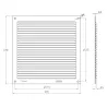 Kratka wentylacyjna 170x170x0,8mm złoty mat przykręcana mod.3 DIS