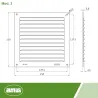 Kratka wentylacyjna 150x150x0,8 aluminium złota mod.3 DIS