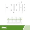 Zawias stalowy 25x76x1mm cynkowany mod. 814