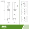 Stopka przytrzymująca drzwi 120x25mm biała mod. 10 przytrzymywacz