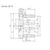Zawias AGB 3D-14 regul. brązowy