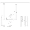 Klamko-pochwyt aluminiowy srebrny do drzwi przesuwnych AF1