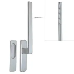 Klamko-pochwyt aluminiowy srebrny do drzwi przesuwnych AF1